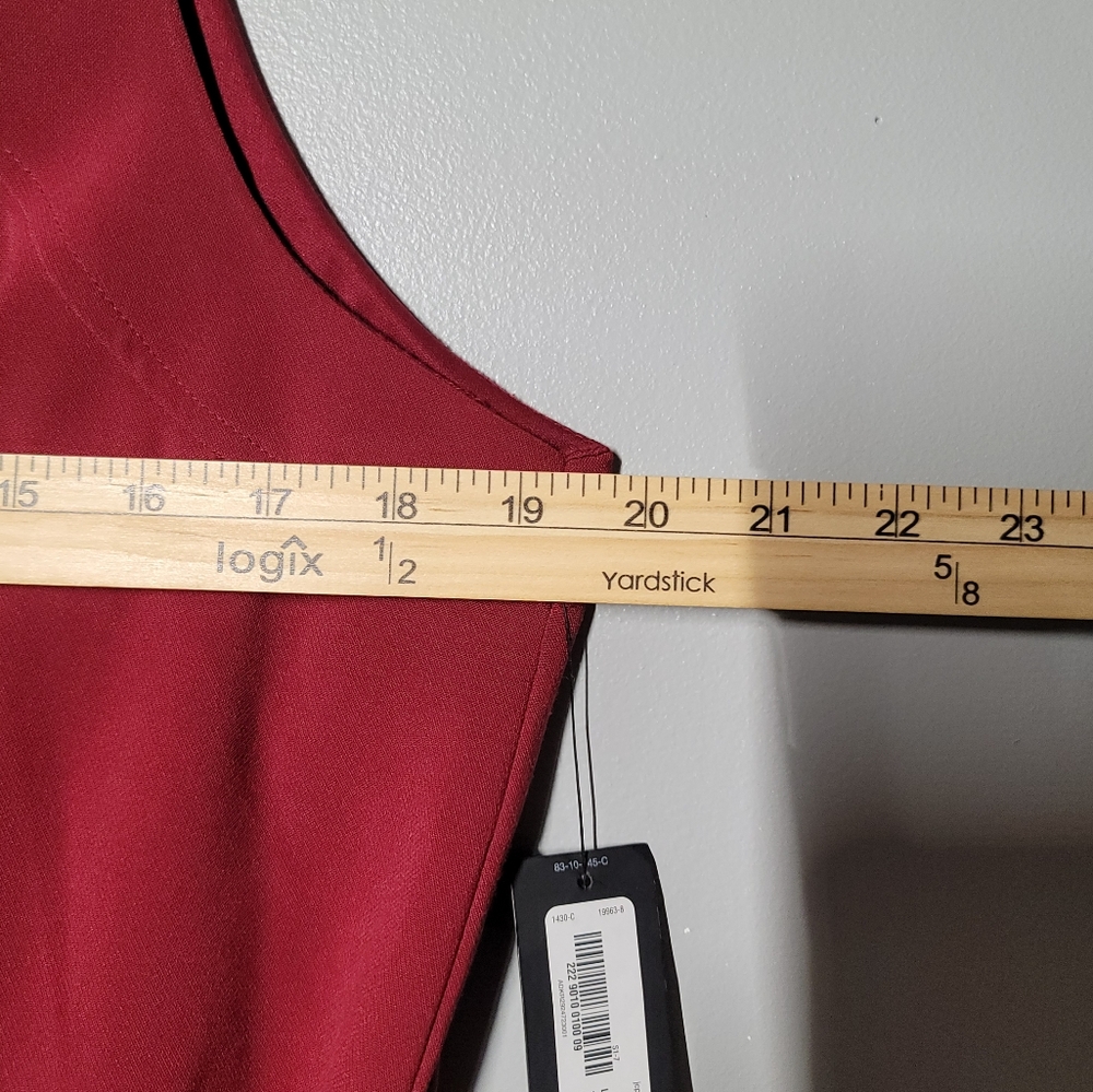 Worthington Dress Womens Size 16 Sleeveless Laredo Red Or Maroon - Picture 5 of 7